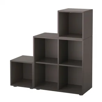 IKEA EKET Combinatie corp cu picioare, gri inchis, 105x35x107 cm