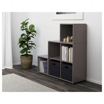 IKEA EKET Combinatie corp cu picioare, gri inchis, 105x35x107 cm
