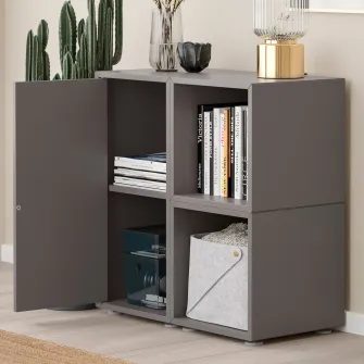 IKEA EKET Combinatie corp cu picioare, gri inchis, 70x35x72 cm