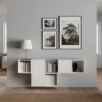 IKEA EKET Combinatie corp suspendat, alb, 175x35x70 cm
