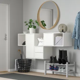 IKEA EKET Combinatie corp suspendat, alb, 175x35x70 cm