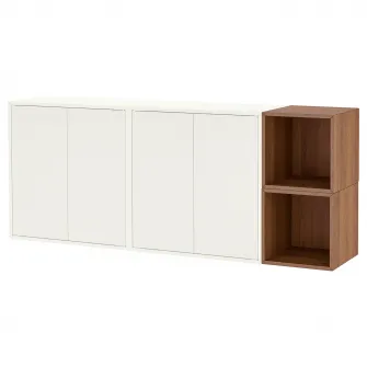 IKEA EKET Combinatie corp suspendat, alb/aspect nuc, 175x35x70 cm