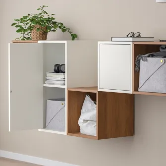 IKEA EKET Combinatie corp suspendat, alb/aspect nuc, 175x35x70 cm