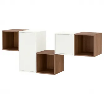 IKEA EKET Combinatie corp suspendat, alb/aspect nuc, 175x35x70 cm