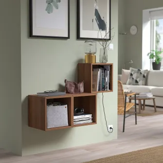 IKEA EKET Combinatie corp suspendat, aspect nuc, 105x35x70 cm