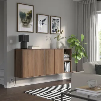 IKEA EKET Combinatie corp suspendat, aspect nuc, 175x35x70 cm