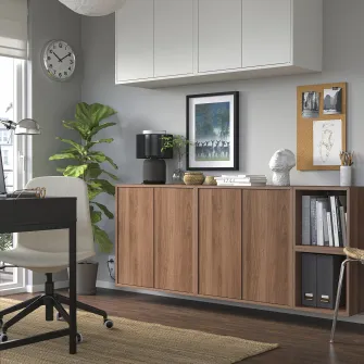 IKEA EKET Combinatie corp suspendat, aspect nuc, 175x35x70 cm