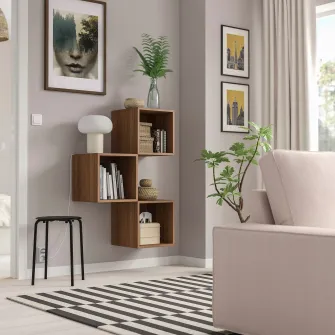 IKEA EKET Combinatie corp suspendat, aspect nuc, 70x25x105 cm