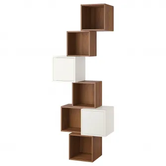 IKEA EKET Combinatie corp suspendat, aspect nuc/alb, 80x35x210 cm