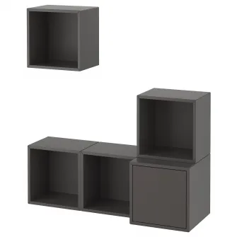 IKEA EKET Combinatie corp suspendat, gri inchis, 105x35x120 cm