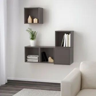 IKEA EKET Combinatie corp suspendat, gri inchis, 105x35x120 cm
