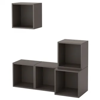 IKEA EKET Combinatie corp suspendat, gri inchis, 105x35x120 cm