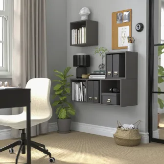 IKEA EKET Combinatie corp suspendat, gri inchis, 105x35x120 cm