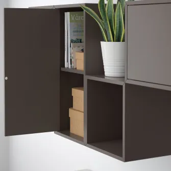 IKEA EKET Combinatie corp suspendat, gri inchis, 175x35x70 cm