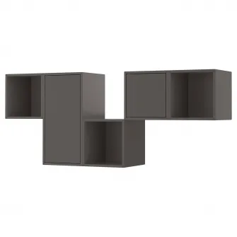 IKEA EKET Combinatie corp suspendat, gri inchis, 175x35x70 cm