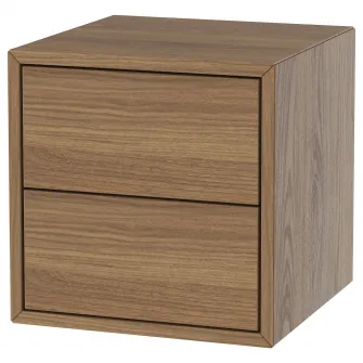 IKEA EKET Comoda 2 sertare, maro/aspect nuc, 35x35x35 cm