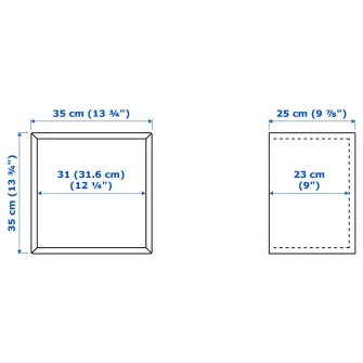 IKEA EKET Corp, alb, 35x25x35 cm
