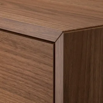 IKEA EKET Corp cu usa, maro/aspect nuc, 35x35x35 cm