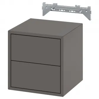 IKEA EKET Corp suspendat cu 2 sertare, gri inchis, 35x35x35 cm