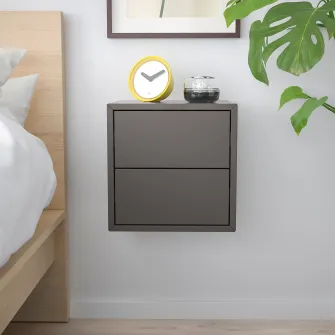 IKEA EKET Corp suspendat cu 2 sertare, gri inchis, 35x35x35 cm