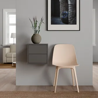 IKEA EKET Corp suspendat cu 2 sertare, gri inchis, 35x35x35 cm