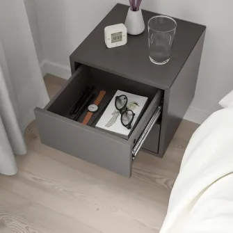 IKEA EKET Corp suspendat cu 2 sertare, gri inchis, 35x35x35 cm