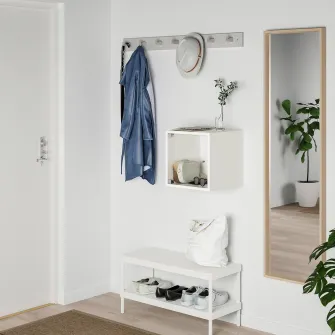 IKEA EKET Corp suspendat+usa de sticla, alb, 35x35x35 cm