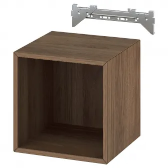 IKEA EKET Etajera suspendata, aspect nuc, 35x35x35 cm