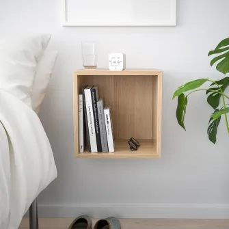 IKEA EKET Etajera suspendata, aspect stejar antichizat, 35x35x35 cm