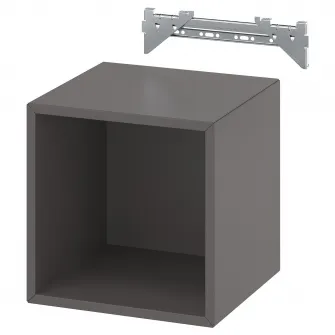 IKEA EKET Etajera suspendata, gri inchis, 35x35x35 cm