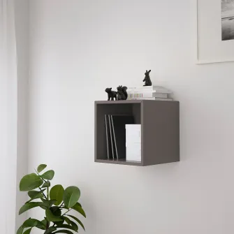 IKEA EKET Etajera suspendata, gri inchis, 35x35x35 cm