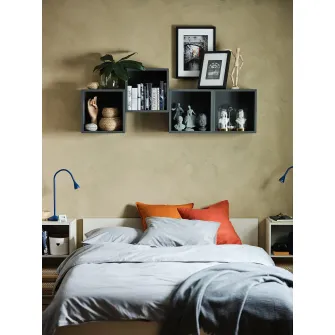 IKEA EKET Etajera suspendata, gri inchis, 35x35x35 cm