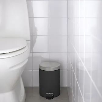 IKEA EKOLN Cos gunoi, gri inchis, 3 l