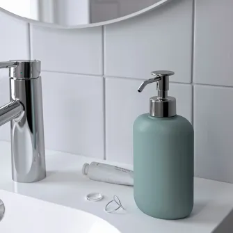 IKEA EKOLN Dozator sapun, gri-turcoaz deschis