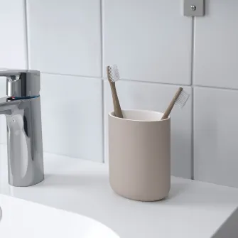 IKEA EKOLN Suport periuta de dinti, bej