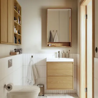 IKEA EKOLN Suport periuta de dinti, bej