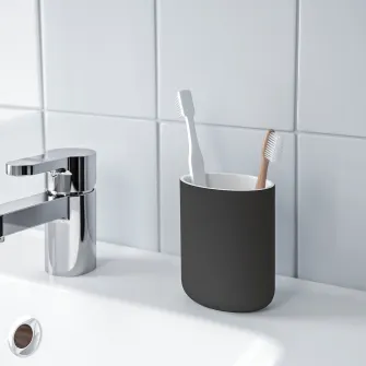 IKEA EKOLN Suport periuta de dinti, gri inchis