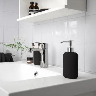 IKEA EKOLN Suport periuta de dinti, gri inchis