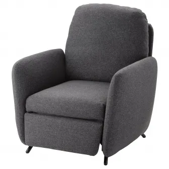 IKEA EKOLSUND Fotoliu extensibil rabatabil, Gunnared gri inchis