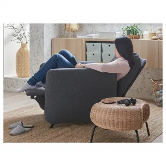 IKEA EKOLSUND Fotoliu extensibil rabatabil, Gunnared gri inchis