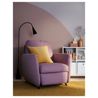IKEA EKOLSUND Fotoliu extensibil rabatabil, Gunnared roz-maro deschis
