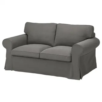 IKEA EKTORP Canapea 2 locuri, Hakebo gri inchis