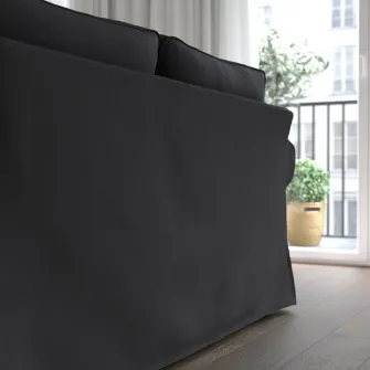 IKEA EKTORP Canapea 3 locuri, Hakebo gri inchis