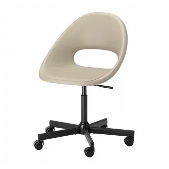 IKEA ELDBERGET / MALSKÄR Scaun rotativ, bej/negru