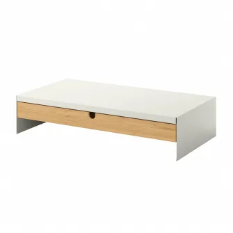 IKEA ELLOVEN Suport monitor cu sertar, alb