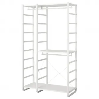 IKEA ELVARLI Combinatie dulap, alb, 125x55x216 cm