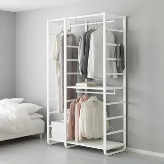 IKEA ELVARLI Combinatie dulap, alb, 125x55x216 cm