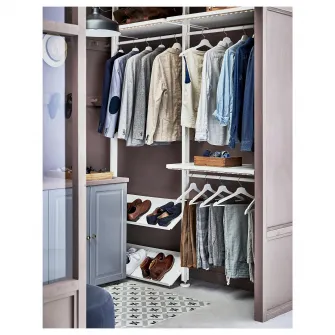 IKEA ELVARLI Combinatie dulap, alb, 175x51x222-350 cm