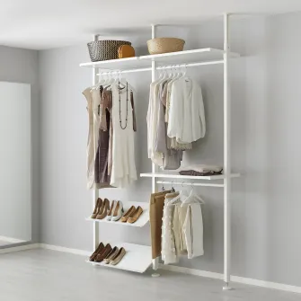 IKEA ELVARLI Combinatie dulap, alb, 175x51x222-350 cm