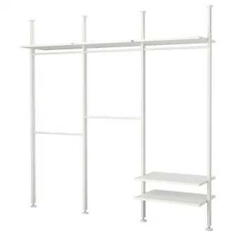 IKEA ELVARLI Combinatie dulap, alb, 258x51x222-350 cm